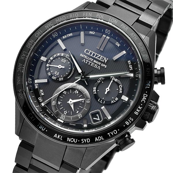 シチズン アテッサ ATTESA ACT Line　Black Titanium Series CC4055-65E メンズ