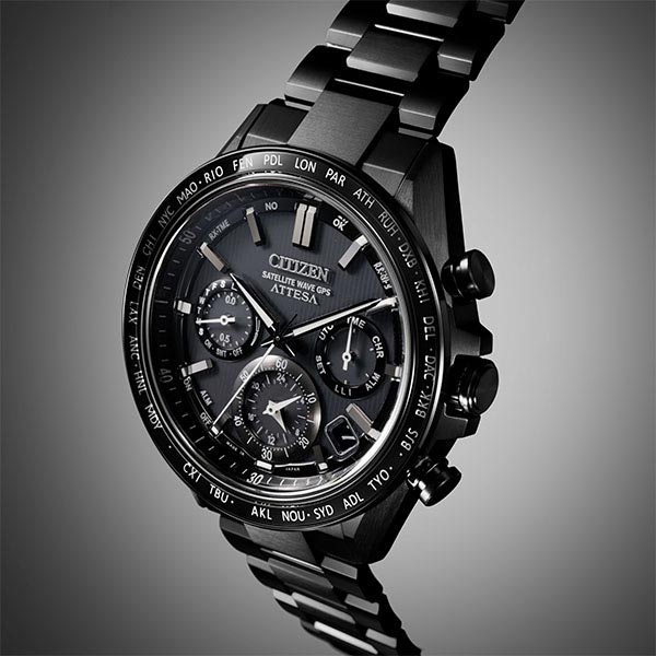 シチズン アテッサ ATTESA ACT Line　Black Titanium Series CC4055-65E メンズ