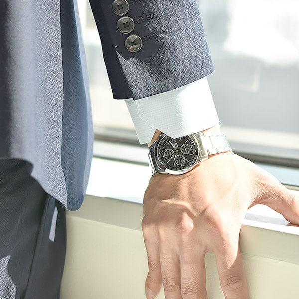 セイコー 逆輸入モデル SEIKO クロノグラフ 10気圧防水 SND309P1 メンズ